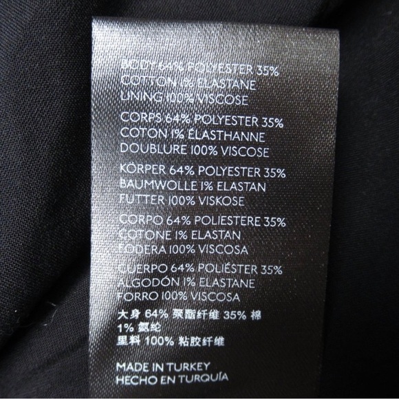 Anthropologie Jacquard A-Line Mini Dress Black - Size 8 - Picture 5 of 7